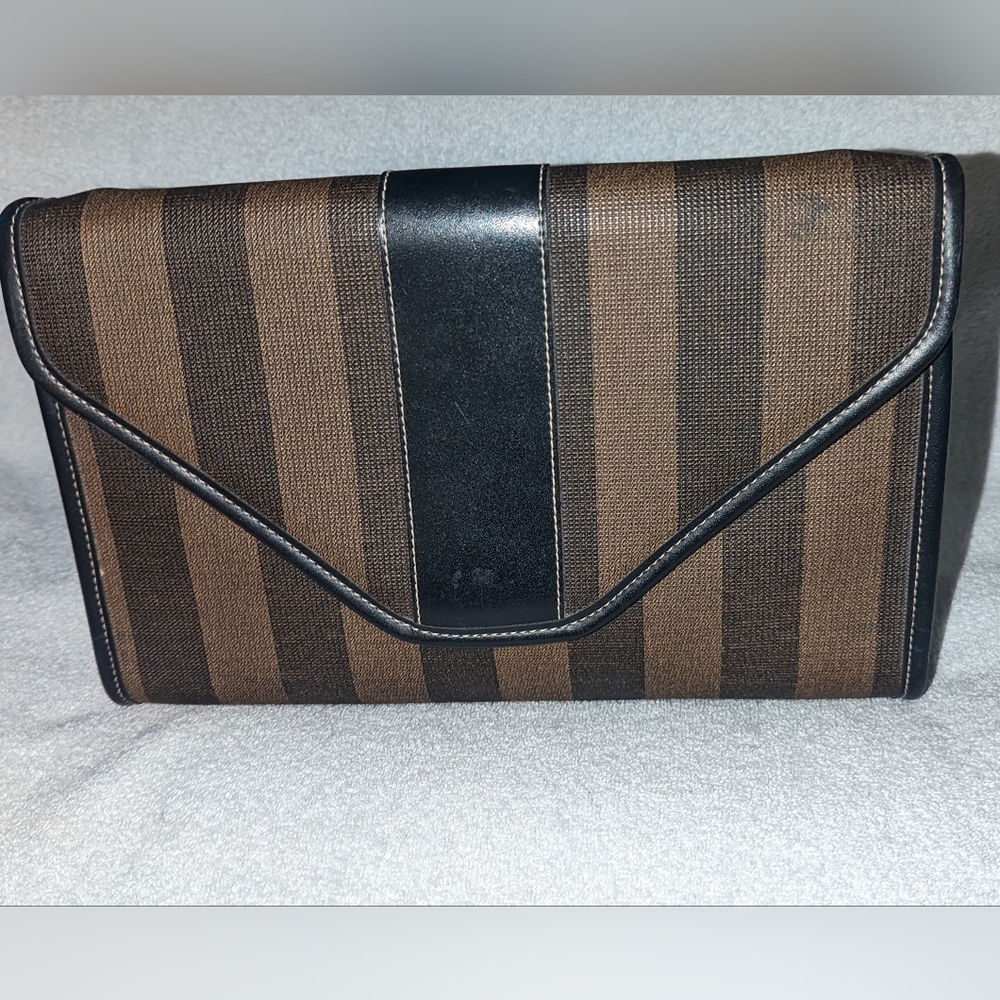 Italia Moda striped clutch.
